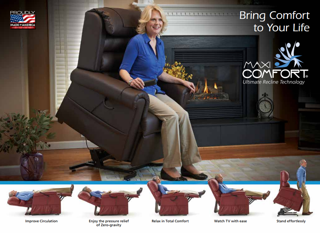 San Bernardino golden lift chair recline by pride viva